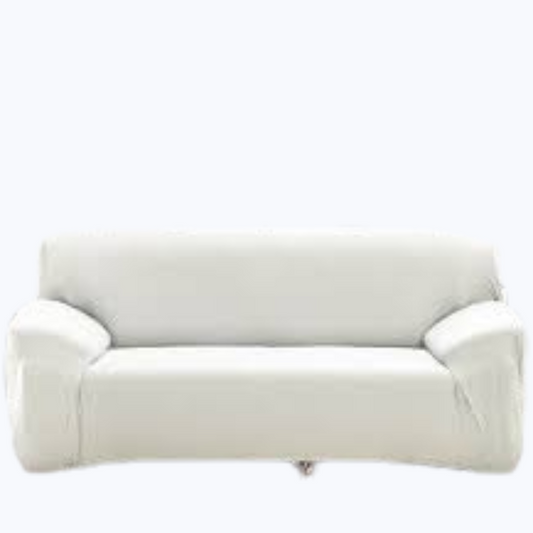 High-Stretch Sofa Slipcover in Off-White | Washable Couch Cover