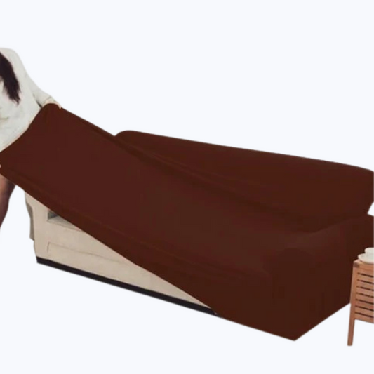 Rich Chocolate Brown Stretch Sofa Cover | Easy-Fit Slipcover