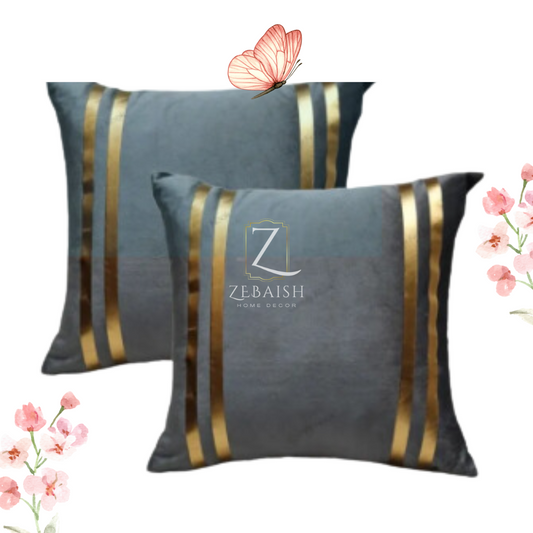 Grey Velvet Cushions Cover
