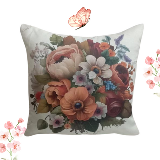 Watercolor Floral Bouquet Cushion
