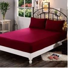 Deep Pocket Fitted Sheet in Maroon | Soft & Durable Mattress Protector