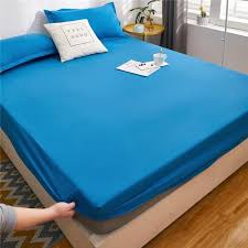 Vibrant Blue Fitted Sheet | Non-Slip Deep Pocket Mattress Cover